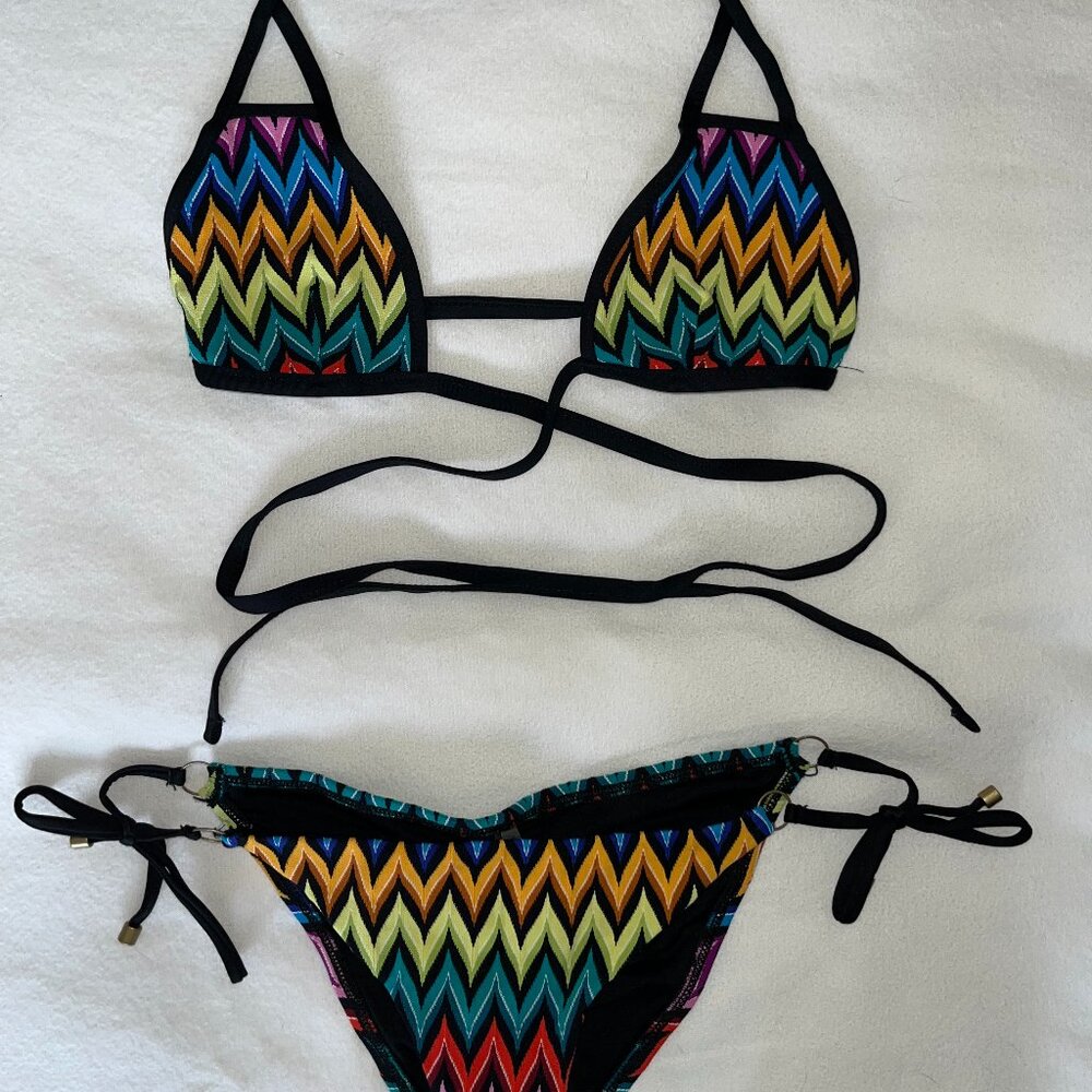 Vitamin A wrap and tie bikini